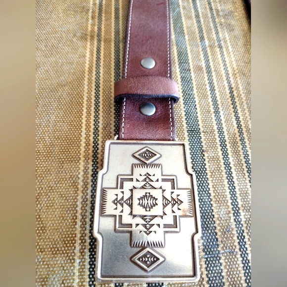 PENDLETON Chief Joseph Limited Edition Buckle and PEYOTE BIRD Western Belt 42 - Picture 7 of 10